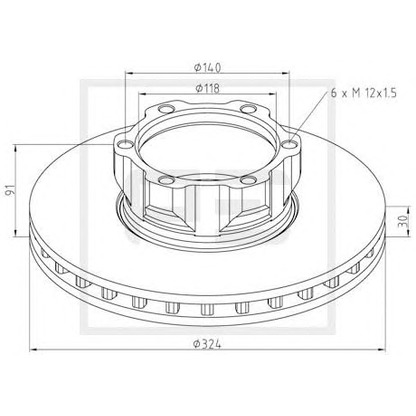 Photo Disque de frein PE Automotive 01665200A