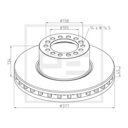 Photo Disque de frein PE Automotive 01666500A