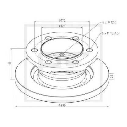 Photo Brake Disc PE Automotive 02666110A