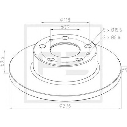 Foto Disco  freno PE Automotive 02667010A