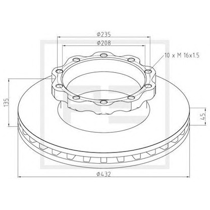 Photo Brake Disc PE Automotive 03611900A