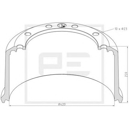 Foto Tamburo freno PE Automotive 04642500A