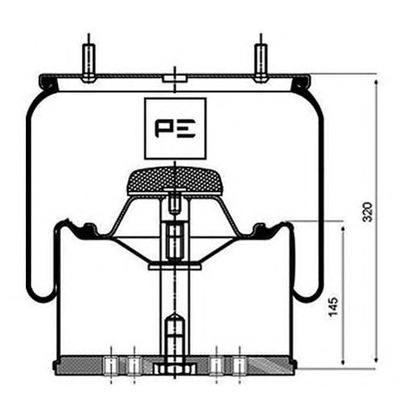 Фото Кожух пневматической рессоры PE Automotive 08411672A