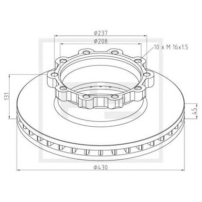 Foto Disco de freno PE Automotive 12610000A