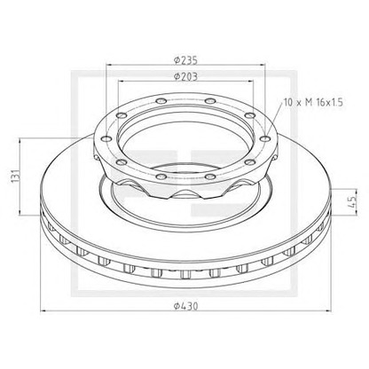 Foto Disco de freno PE Automotive 12610100A