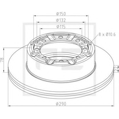 Foto Disco  freno PE Automotive 25604000A