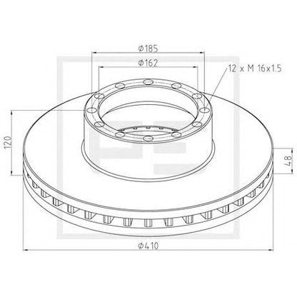 Foto Disco  freno PE Automotive 46610100A