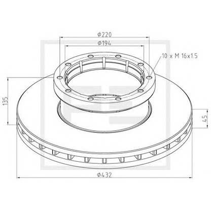 Foto Disco de freno PE Automotive 47600300A