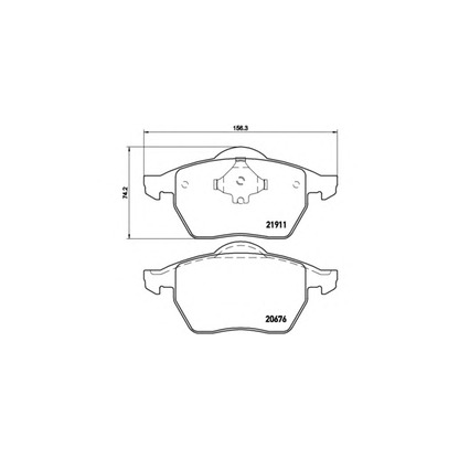 Photo Kit de plaquettes de frein, frein à disque BREMBO 07B31427