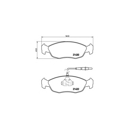 Photo Brake Pad Set, disc brake BREMBO 07B31437