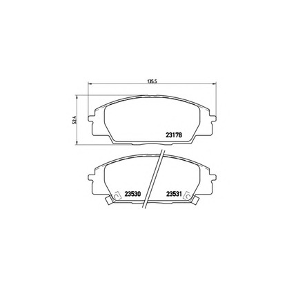 Foto Bremsbelagsatz, Scheibenbremse BREMBO 07B31445