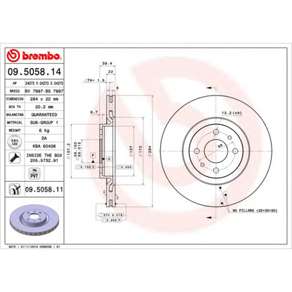 Foto Disco de freno BREMBO 09505814