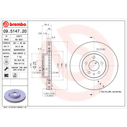 Foto Disco  freno BREMBO 09514720