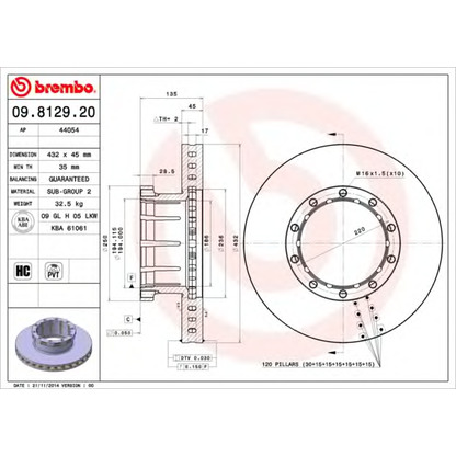 Foto Bremsscheibe BREMBO 09812920