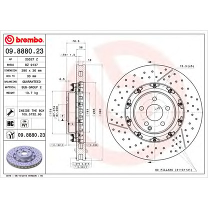 Foto Disco de freno BREMBO 09888023