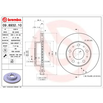 Foto Disco de freno BREMBO 09893210