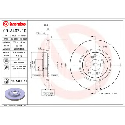 Foto Disco de freno BREMBO 09A40710