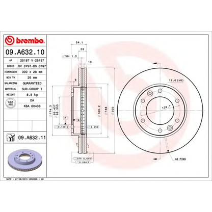 Zdjęcie Tarcza hamulcowa BREMBO 09A63210