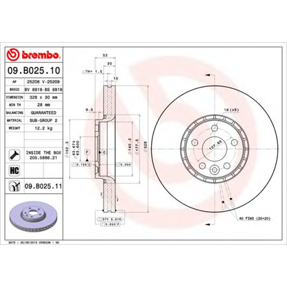 Zdjęcie Tarcza hamulcowa BREMBO 09B02511