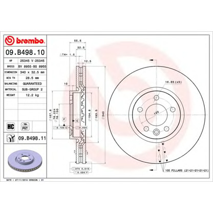 Foto Disco de freno BREMBO 09B49810