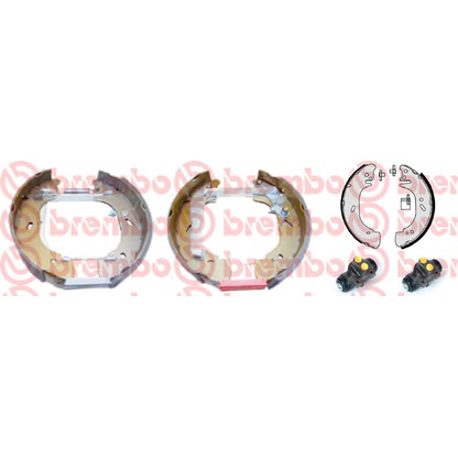 Zdjęcie Zesatw szczęk hamulcowych BREMBO K68069