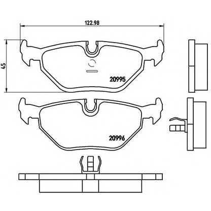 Zdjęcie Zestaw klocków hamulcowych, hamulce tarczowe BREMBO P06011