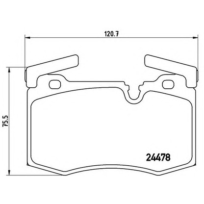 Photo Brake Pad Set, disc brake BREMBO P06068