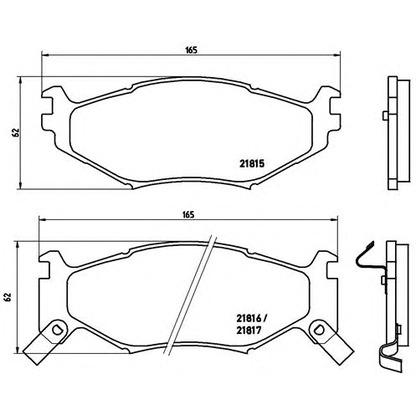 Foto Kit pastiglie freno, Freno a disco BREMBO P11007