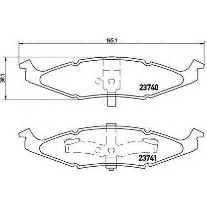 Фото Комплект тормозных колодок, дисковый тормоз BREMBO P11009