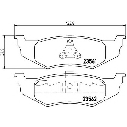 Photo Brake Pad Set, disc brake BREMBO P11010