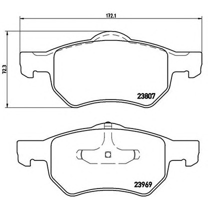 Photo Brake Pad Set, disc brake BREMBO P11013