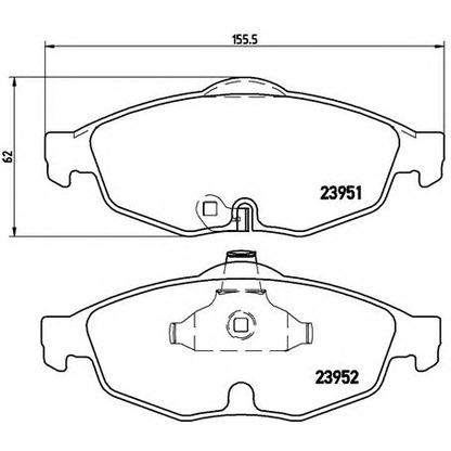 Zdjęcie Zestaw klocków hamulcowych, hamulce tarczowe BREMBO P11016