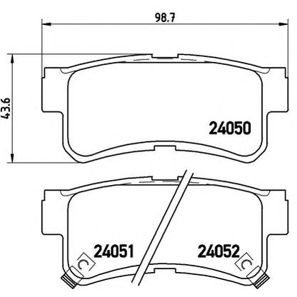 Foto Kit pastiglie freno, Freno a disco BREMBO P15009