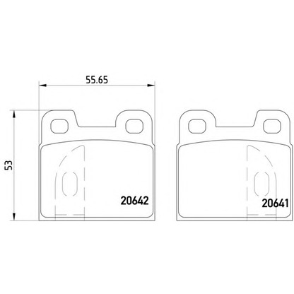 Photo Kit de plaquettes de frein, frein à disque BREMBO P23004