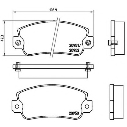 Zdjęcie Zestaw klocków hamulcowych, hamulce tarczowe BREMBO P23013