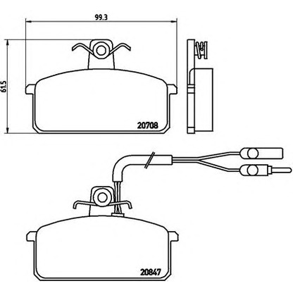 Foto Kit pastiglie freno, Freno a disco BREMBO P23019