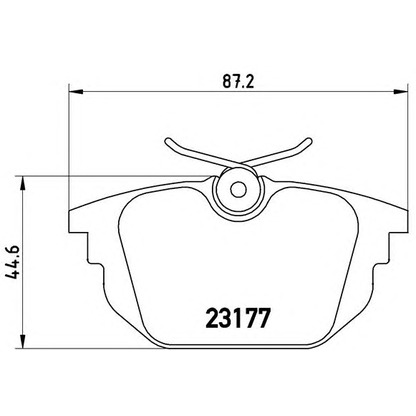 Foto Bremsbelagsatz, Scheibenbremse BREMBO P23026