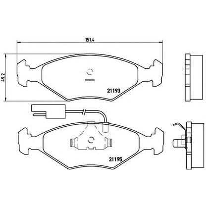 Foto Kit pastiglie freno, Freno a disco BREMBO P23039