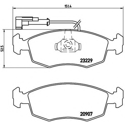 Zdjęcie Zestaw klocków hamulcowych, hamulce tarczowe BREMBO P23063