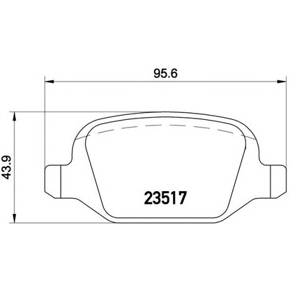 Photo Brake Pad Set, disc brake BREMBO P23065