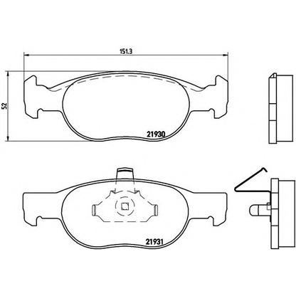 Photo Kit de plaquettes de frein, frein à disque BREMBO P23073