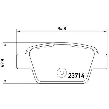 Фото Комплект тормозных колодок, дисковый тормоз BREMBO P23080