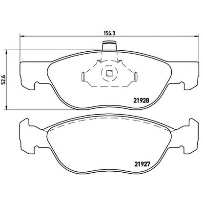 Zdjęcie Zestaw klocków hamulcowych, hamulce tarczowe BREMBO P23081