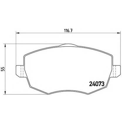 Photo Kit de plaquettes de frein, frein à disque BREMBO P23094