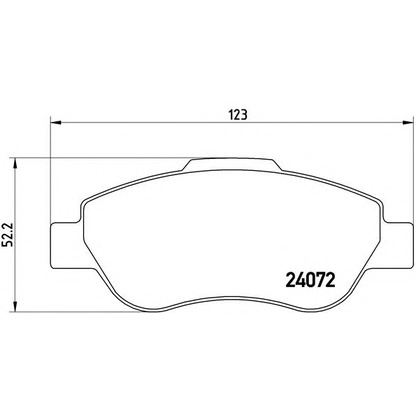 Photo Kit de plaquettes de frein, frein à disque BREMBO P23097