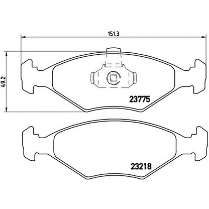 Zdjęcie Zestaw klocków hamulcowych, hamulce tarczowe BREMBO P23123