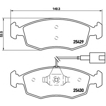 Фото Комплект тормозных колодок, дисковый тормоз BREMBO P23138