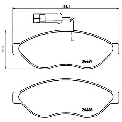 Photo Brake Pad Set, disc brake BREMBO P23143