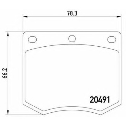 Photo Brake Pad Set, disc brake BREMBO P24002