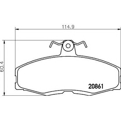 Zdjęcie Zestaw klocków hamulcowych, hamulce tarczowe BREMBO P24013